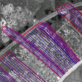 Wastewater infiltration bed design using AnAqSim, an analytical element model.